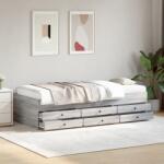 vidaXL szürke sonoma kanapéágy fiókkal matrac nélkül 100x200 cm (3280872)