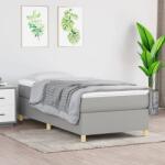 vidaXL világosszürke szövet rugós ágy matraccal 80 x 200 cm (3144474)