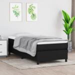 vidaXL ágykeret matrac nélkül fekete 90x190 cm szövet (3120824)