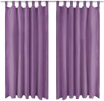 vidaXL 2 db lila mikroszatén függöny karikákkal 140 x 225 cm (132226)
