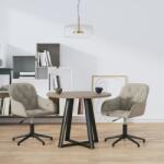 vidaXL 2 db világosszürke bársony forgó étkezőszék (3103377) - vidaxl