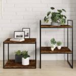 vidaXL 4 db füstös tölgy színű szerelt fa fali polc 40 x 40 x 1, 5 cm (838213)