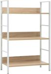 vidaXL 3 szintes tölgyszínű szerelt fa könyvespolc 60 x 27, 6 x 90, 5 cm (288221)
