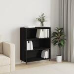 vidaXL fekete szerelt fa könyvespolc 69, 5 x 32, 5 x 90 cm (828341)
