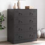 vidaXL fekete acél tálalószekrény 67 x 39 x 83 cm (841679)