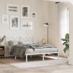 vidaXL fehér fém ágykeret fejtámlával 135 x 190 cm (376176)