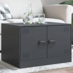 vidaXL antracitszürke acél dohányzóasztal 67x50x44 cm (841729)