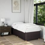 vidaXL sötétbarna szövet ágykeret matrac nélkül 90x190 cm (3284903)