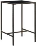 vidaXL barna polyrattan és üveg kerti bárasztal 70 x 70 x 110 cm (313457)