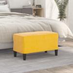 vidaXL sárga bársony pad 70x35x41 cm (349403)