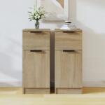 vidaXL 2 db sonoma tölgy színű szerelt fa tálalószekrény 30x30x70 cm (811122) - vidaxl