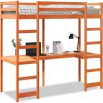 vidaXL viaszbarna tömör fenyő galériaágy-keret matrac nélkül 80x200 cm (3308570)