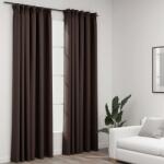 vidaXL 2 db tópszínű vászonhatású sötétítőfüggöny kampókkal 140x225 cm (321205)