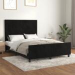 vidaXL fekete bársony ágykeret matrac nélkül 140 x 190 cm (3125631)