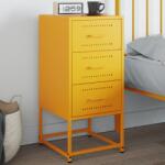 vidaXL mustársárga acél éjjeliszekrény 36 x 39 x 78 cm (846584)