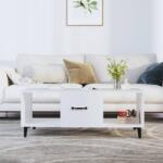 vidaXL fehér szerelt fa dohányzóasztal 102 x 50 x 40 cm (812699)