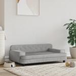 vidaXL világosszürke bársony kutyaágy 90 x 53 x 30 cm (171869) - vidaxl