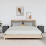 vidaXL 2 db szürke tömör fenyőfa éjjeliszekrény 40 x 34 x 45 cm (818280)