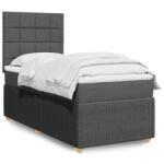 vidaXL sötétszürke szövet rugós ágy matraccal 90x190 cm (3294212)