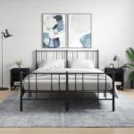 vidaXL 2 db fekete szerelt fa éjjeliszekrény 40 x 35 x 50 cm (830735)