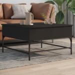 vidaXL fekete szerelt fa és fém dohányzóasztal 80 x 80 x 45 cm (845401) - vidaxl