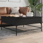 vidaXL fekete szerelt fa és fém dohányzóasztal 95 x 95 x 45 cm (3217064)