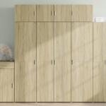 vidaXL sonoma tölgy szerelt fa magasszekrény 80 x 42, 5 x 185 cm (3281436)