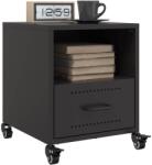vidaXL 2 db fekete acél éjjeliszekrény 36x39x43, 5 cm (846705)