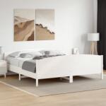 vidaXL fehér tömör fenyőfa ágy matrac nélkül 180 x 200 cm (3216165)