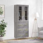 vidaXL szürke sonoma szerelt fa magasszekrény 69, 5 x 34 x 180 cm (3198399)