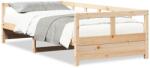 vidaXL természetes színű tömör fenyőfa kanapéágy 90 x 190 cm (854964) - vidaxl