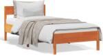 vidaXL viaszbarna tömör fenyőfa ágy matrac nélkül 100 x 200 cm (842761)
