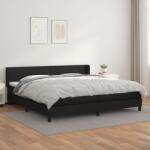 vidaXL fehér műbőr rugós ágy matraccal 200 x 200 cm (3130679)
