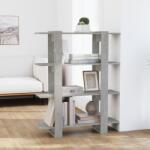 vidaXL betonszürke könyvszekrény/térelválasztó 100 x 30 x 123, 5 cm (811542)