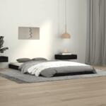 vidaXL fekete tömör fenyőfa ágykeret 100 x 200 cm (823458)