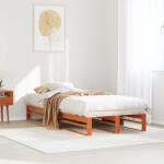 vidaXL viaszbarna tömör fenyőfa ágy matrac nélkül 75 x 190 cm (850859)