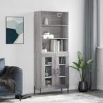 vidaXL szürke sonoma szerelt fa magasszekrény 69, 5 x 34 x 180 cm (3189331)