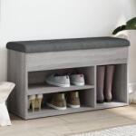 vidaXL szürke sonoma színű szerelt fa cipőtároló pad 82 x 32 x 45, 5 cm (835031)