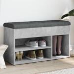 vidaXL betonszürke szerelt fa cipőtároló pad 82 x 32 x 45, 5 cm (835029)