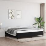 vidaXL fekete szövet ágykeret matrac nélkül 200 x 200 cm (347092)