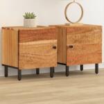 vidaXL 2 db tömör akácfa éjjeliszekrény 40 x 33 x 46 cm (356852)