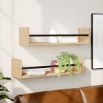 vidaXL 2 db sonoma tölgy fali polc rúddal 60 x 16 x 14 cm (835435) - vidaxl
