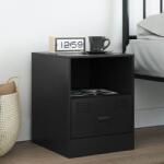 vidaXL fekete acél éjjeliszekrény 34, 5 x 39 x 44 cm (841751)