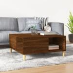 vidaXL barna tölgyszínű szerelt fa dohányzóasztal 80x80x36, 5 cm (821099) - vidaxl