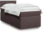 vidaXL sötétbarna szövet rugós ágy matraccal 100 x 200 cm (3288894)