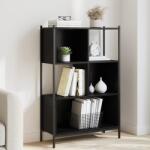 vidaXL fekete szerelt fa könyvszekrény 72x28x109 cm (838883)