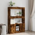 vidaXL füstös tölgy színű szerelt fa magasszekrény 92 x 33 x 140 cm (3309613) - vidaxl