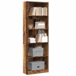 vidaXL antik fa színű szerelt fa könyvespolc 60 x 24 x 176 cm (857828) - vidaxl