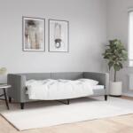 vidaXL világosszürke szövet kanapéágy 90 x 190 cm (353993)