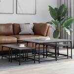 vidaXL 5 db szürke sonoma színű szerelt fa rakásolható dohányzóasztal (835337)